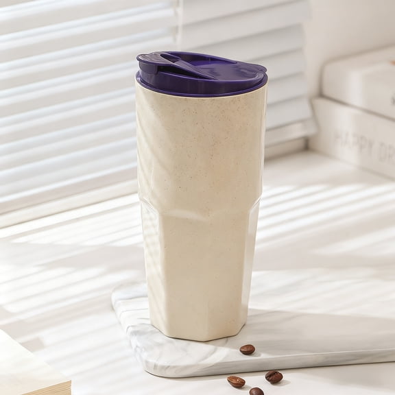 Dianli Portable Travel Coffee Cup Spill Proof Water Bottle With Lid Insulated Car Mug Durable Plastic Leak Resistant Outdoor Travel Thermo Cup For Commuting Camping Office