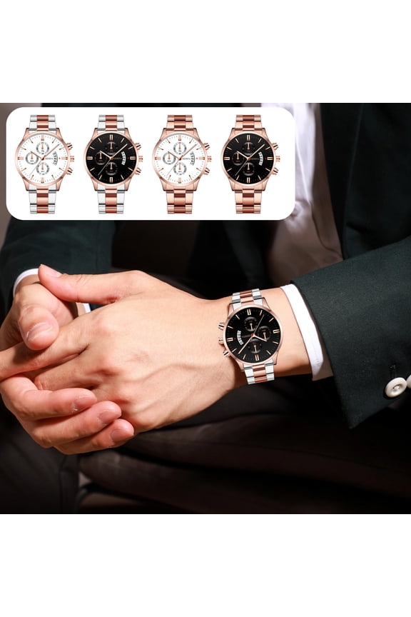 Quartz Men's Skeleton Watch Openwork Dial Alloy Case Leather Strap Luminous Hands Date Window Water Resistant Business Casual Dress Analog Wristwatch Fashion Gift