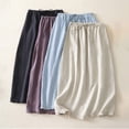 thumbnail image 1 of Dianli Resort Skirt Mini Skort Cotton Linen High End Versatile Half Length Artistic Cotton Linen Drawstring Midi Skirt Elevated Casual Work To Weekend Travel Friendly Skirt, 1 of 9