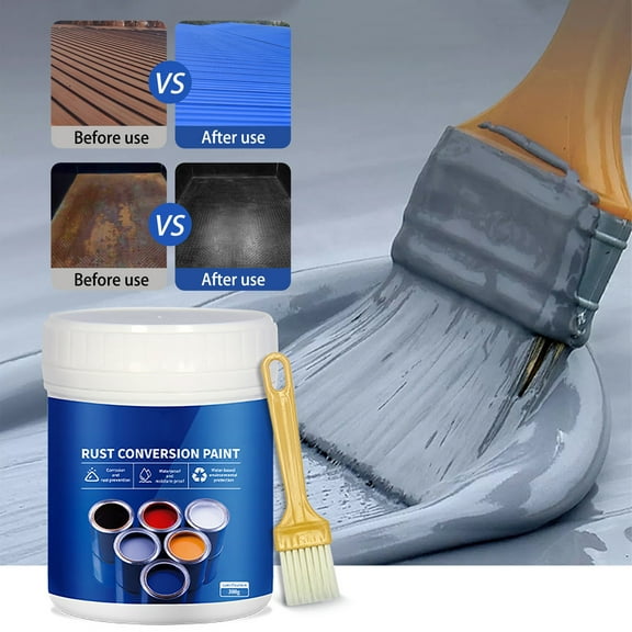 Dianli Rust Converter Paint Weather Proof Water Based Anti Rust Primer 300g Corrosion Neutralizer For Metal Surface Treatment Steel Tile Outdoor Renovation Rust Converter Paint