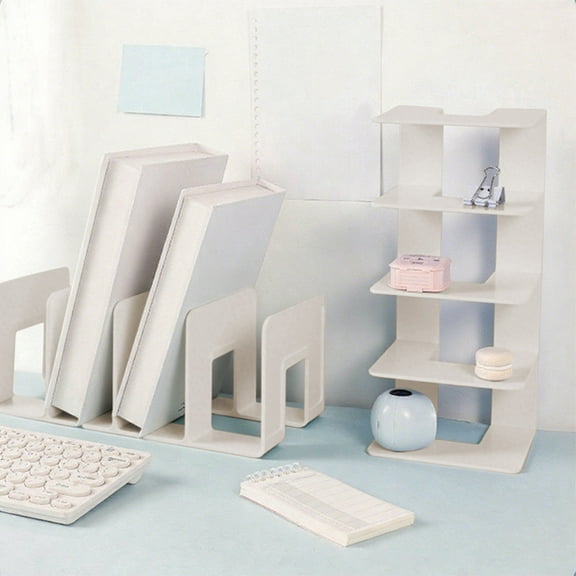 Dianli Book Stand Organizer Large Size Desktop Bookshelf Adjustable Book Holder for Students Table Storage Office Supplies