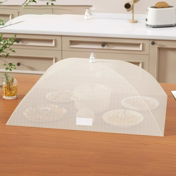 Dianli Savings Rectangular Foldable Food Cover + Fly-Proof & Dust-Proof Kitchen Net + Washable Fabric Dome for Plates & Bowls + Ideal for Covering Meals or Leftovers at Home Stylish Finds for Less