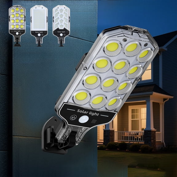 Dianli Solar Light Outdoor Motion Sensor Solar Powered Courtyard Light Ultra Bright Waterproof LED Wall Light With Human Body Sensor for Garden Patio Driveway