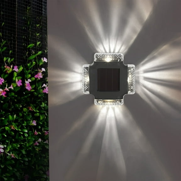 Dianli Solar Outdoor Waterproof Garden Lights With Light Sensor, Auto On/Off Solar Pathway Lanterns For Courtyard Terrace Garage Patio, Easy Install Long-Run Solar Yard Lights