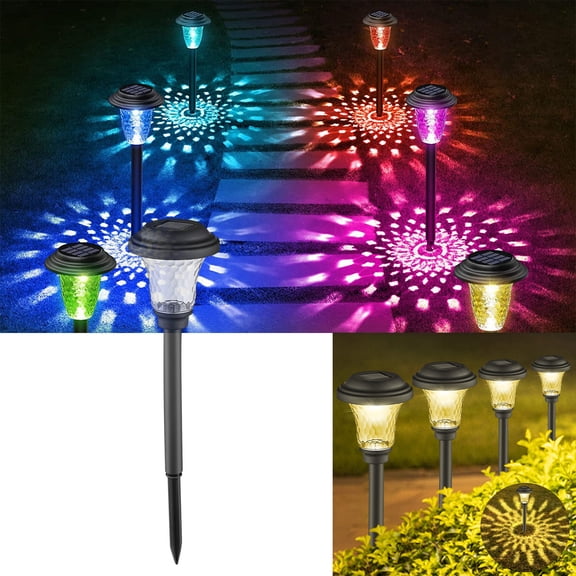 Dianli Solar Street Light Weatherproof Outdoor LED Lamp With Automatic On Off, High-Efficiency Solar Panel, 810 Hour Run Time For Courtyard Sidewalk Driveway, Long-Lasting Solar Security Light