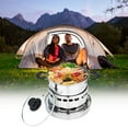 thumbnail image 1 of Dianli Stainless Steel Cooker Set Portable Alcohol Stove Pot for Indoor Outdoor Use No Power Needed 3 Sizes Rust Proof Hotpot Soup Boil Picnic Camping Kitchen Durable, 1 of 9