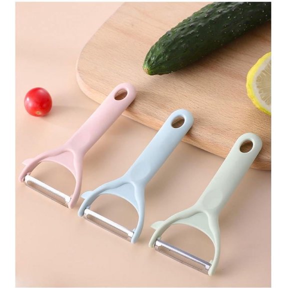 Dianli Stainless Steel Vegetable Peeler, Fruit Knife and Scraper, Ergonomic Handle, Rotating Sharp Blade, Easy Bud Remover, Durable, Rust Resistant, 5.5"x2.5"
