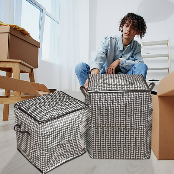 Dianli Storage Organizers Foldable Quilt Storage Bag Clothes Closet Box Large Capacity Organizer for Sweaters Pants Blankets Bedroom Storage Solution Gift