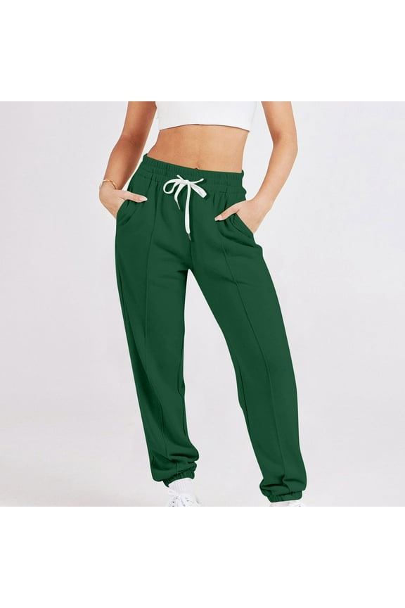 Sweatpants Women Womens Jogger Pants Soft Sweatpants Petite Loungewear Trousers Regular with Pockets Girls Sweatpants Christmas B Army Green