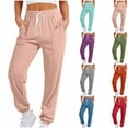 thumbnail image 1 of Dianli Sweatpants Women Womens Jogger Pants Soft Sweatpants Petite Loungewear Trousers Regular with Pockets Girls Sweatpants Christmas Clearance A Pink, 1 of 6