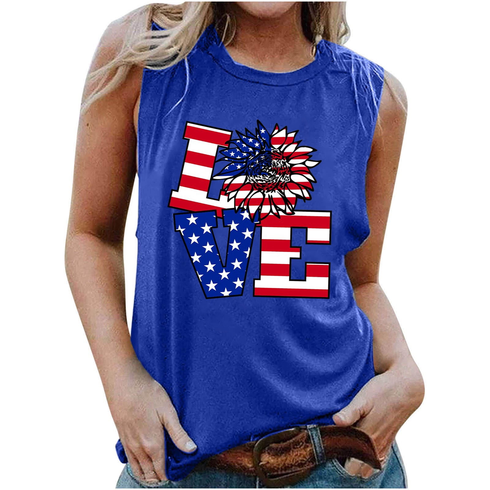 Dianli Tank Top for Women American Independence Day Sexy Womens Tank ...