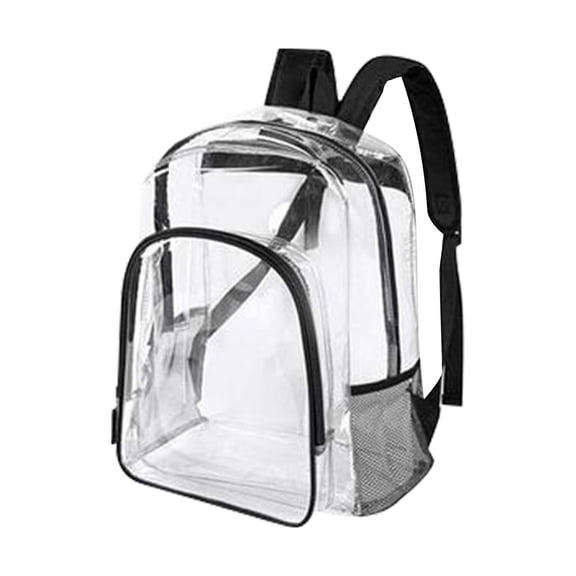 Dianli Transparent Backpack Clear School Bag Durable Transparent Student Backpack Waterproof Clear Beach Travel Bag Lightweight See Through Sports Activities Games Festival Concert Use Gift