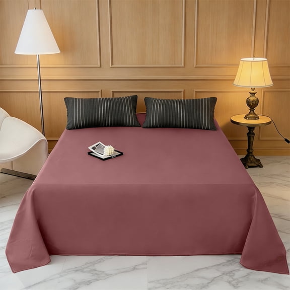 Dianli Twin Size Fitted Sheet 120 x 230 cm Washed Cotton Solid Color Breathable Minimalist Soft Summer Ice Silk Feel Bed Sheet Cooling Fitted Sheet Twin Bedding