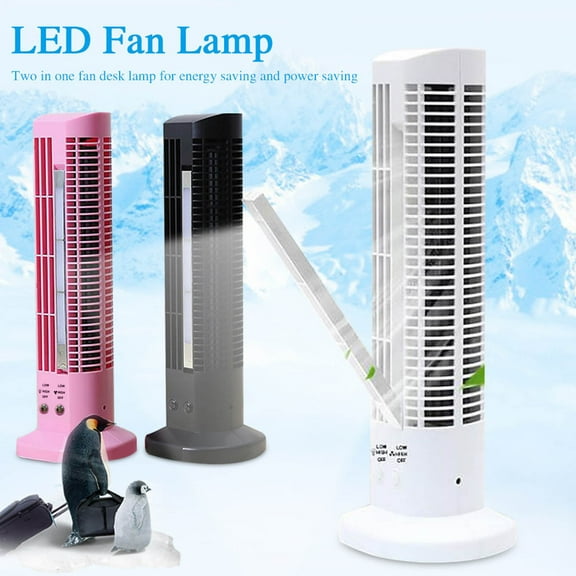Dianli USB Bladeless Mini Tower Fan With Quiet Motor, Personal Desktop Air Conditioner For Home Office Dorm, Compact Leafless Design For Safe Cooling, Portable USB Tower Fan For Summer