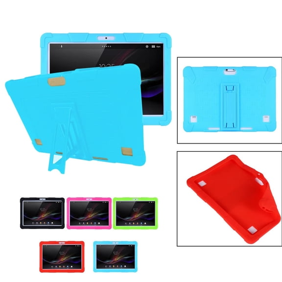 Dianli Universal 10–10.1in Tablet Case With Stand Slim Silicone Cover For Android 10in Tablets, Protective Shockproof Folio With Kickstand Auto Sleep Wake And Pencil Holder For Travel Office Use