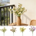 thumbnail image 1 of Dianli Wedding Decor Floral Decor Artificial Plum Flower Bouquet Faux Silk Floral Arrangements Lifelike Centerpiece for Weddings Home Hotel Landscaping Tabletop Display Floral Bouquet Home Decor, 1 of 7