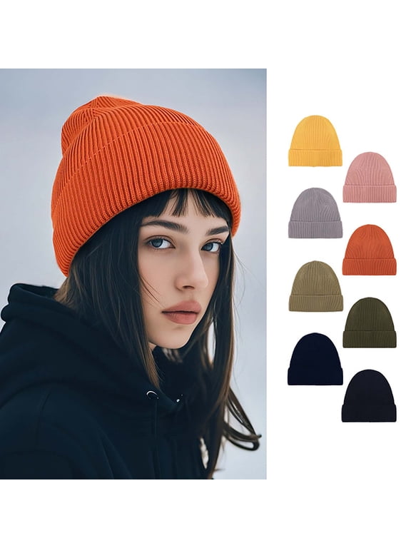 Winter Knit Beanie Hat Unisex Extra Large Head Solid Color Oversized Slouchy Thick Warm Acrylic Knit Cap With Stretchy Edge for Men Women Cold Weather Beanie