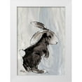 thumbnail image 1 of Diannart 11x14 White Modern Wood Framed Museum Art Print Titled - Bunny on Marble II, 1 of 4