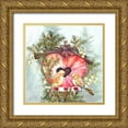 thumbnail image 1 of Diannart 12x12 Gold Ornate Wood Framed with Double Matting Museum Art Print Titled - Lovebirds, 1 of 4