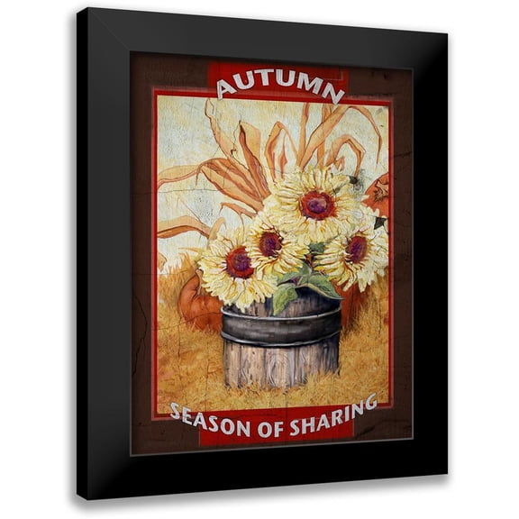 Diannart 12x14 Black Modern Framed Museum Art Print Titled - Sharing is Caring II