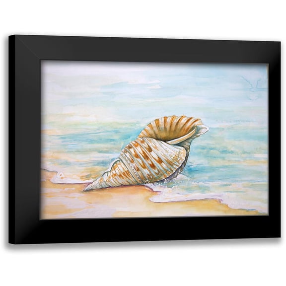 Diannart 14x11 Black Modern Framed Museum Art Print Titled - Queen Conch