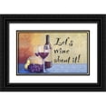 thumbnail image 1 of Diannart 18x12 Black Ornate Wood Framed with Double Matting Museum Art Print Titled - Lets Wine about it!, 1 of 4