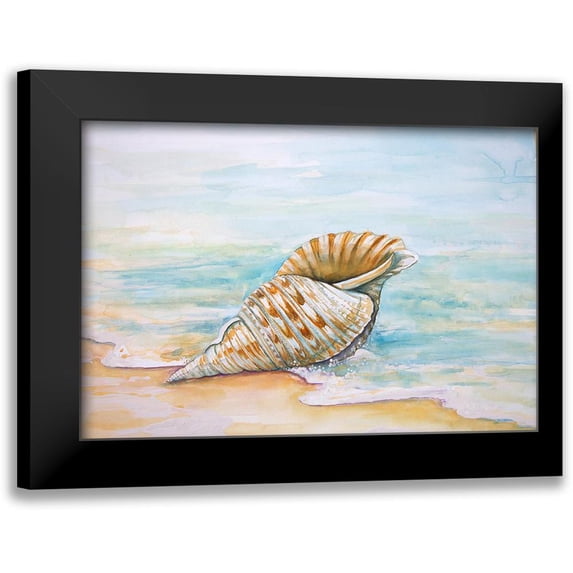 Diannart 18x14 Black Modern Framed Museum Art Print Titled - Queen Conch