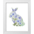 thumbnail image 1 of Diannart 19x24 White Modern Wood Framed Museum Art Print Titled - Sweet Spring Bunny Silhouette I, 1 of 4