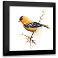 thumbnail image 1 of Diannart 20x20 Black Modern Framed Museum Art Print Titled - Watercolor Chickadee III, 1 of 5