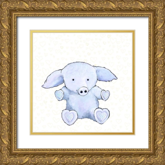 Diannart 20x20 Gold Ornate Wood Framed with Double Matting Museum Art Print Titled - Every Hearts a Hug I