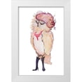 thumbnail image 1 of Diannart 23x32 White Modern Wood Framed Museum Art Print Titled - Fashionista Owl, 1 of 4