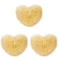 Dianopex 3PCS Fun Pillow Fluffy Heart Throw Pillows Shaggy Decorative