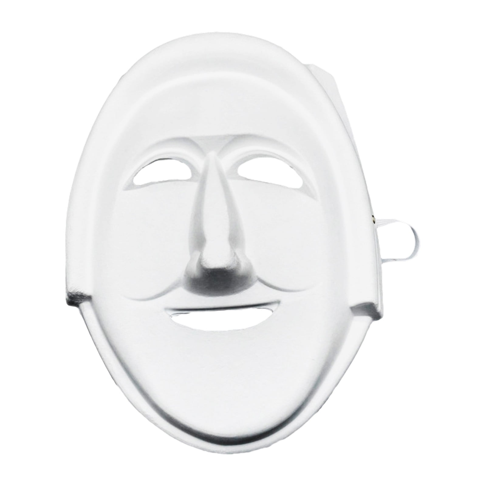 Masquerade Mask White Halloween Mask White Mask Full Face Party DIY ...