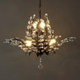 thumbnail image 1 of JONATHAN Y Diantha 28.5" 7-Light Contemporary Bohemian Iron/Acrylic LED Pendant, Oil Rubbed Bronze/Clear, 1 of 13