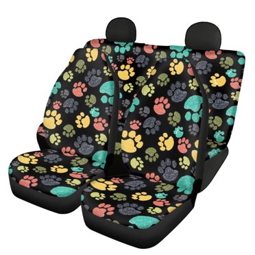 BDK Cute Pink Car Seat Covers For Women – Full Set: Front & Rear Bench – Universal Fit
