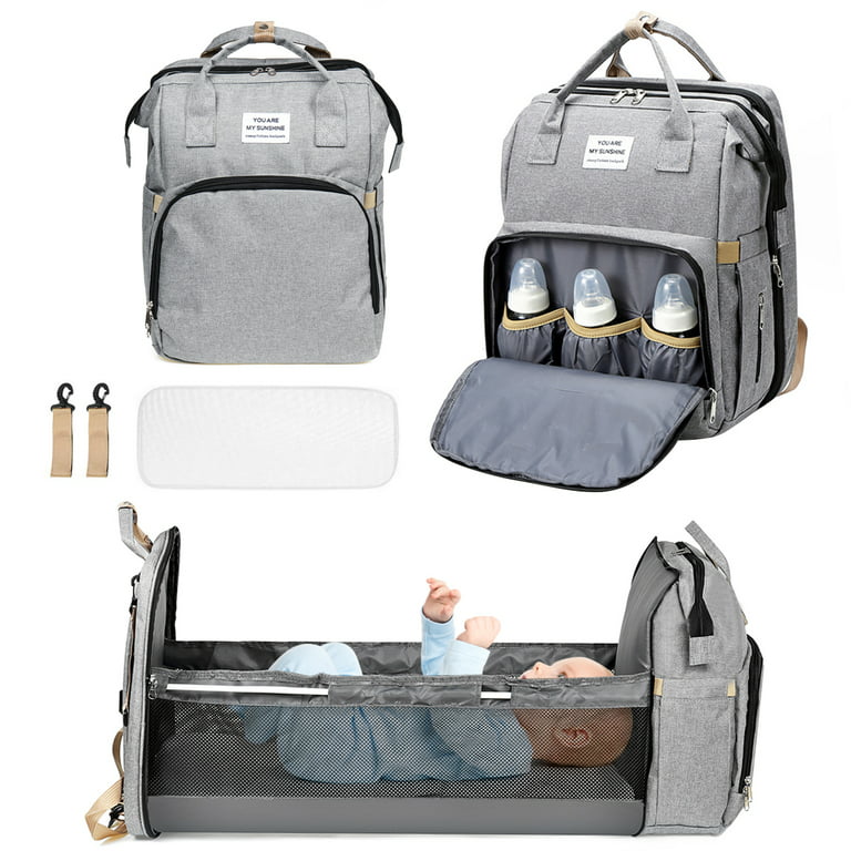 Gray) - Abear Nappy Bag Backpack Waterproof Large Capacity Insulation  Travel Back Pack Nappy Bags Organiser, Multi-Function, Fashion and Durable  (Grey) price in UAE,  UAE