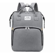 Diaper Bag Backpack,AILKIN Large Capacity Baby Bag Travel Backpack with 3 Insulated Milk Bottle Pockets Stroller Straps,Baby Shower Gifts Travel Large Diaper Bag Backpack for Women,Gray