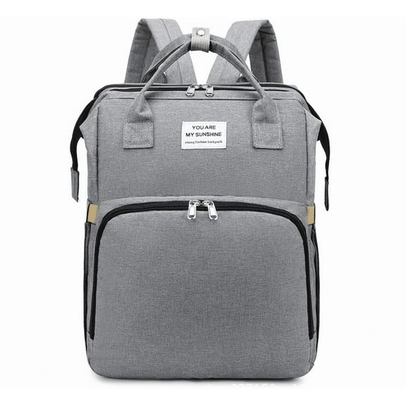 Diaper Bag Backpack,AILKIN Large Capacity Baby Bag Travel Backpack with 3 Insulated Milk Bottle Pockets Stroller Straps,Baby Shower Gifts Travel Large Diaper Bag Backpack for Women,Gray