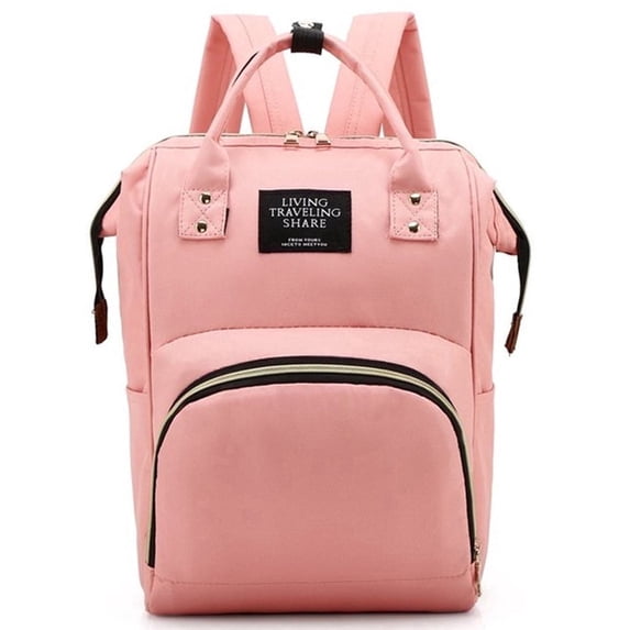 Diaper Bag Backpack, Caveen Multifunctional Mommy Nappy Bags with Insulated Pockets, Waterproof, Large Capacity, Pink