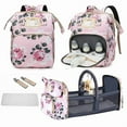 thumbnail image 1 of Diaper Bag Backpack with Changing Station, Foldable for Bady Toddler, 3 in 1 Large Capacity Newborn Essentials Organizer with Stroller Hook for Girls and Boys, 1 of 10