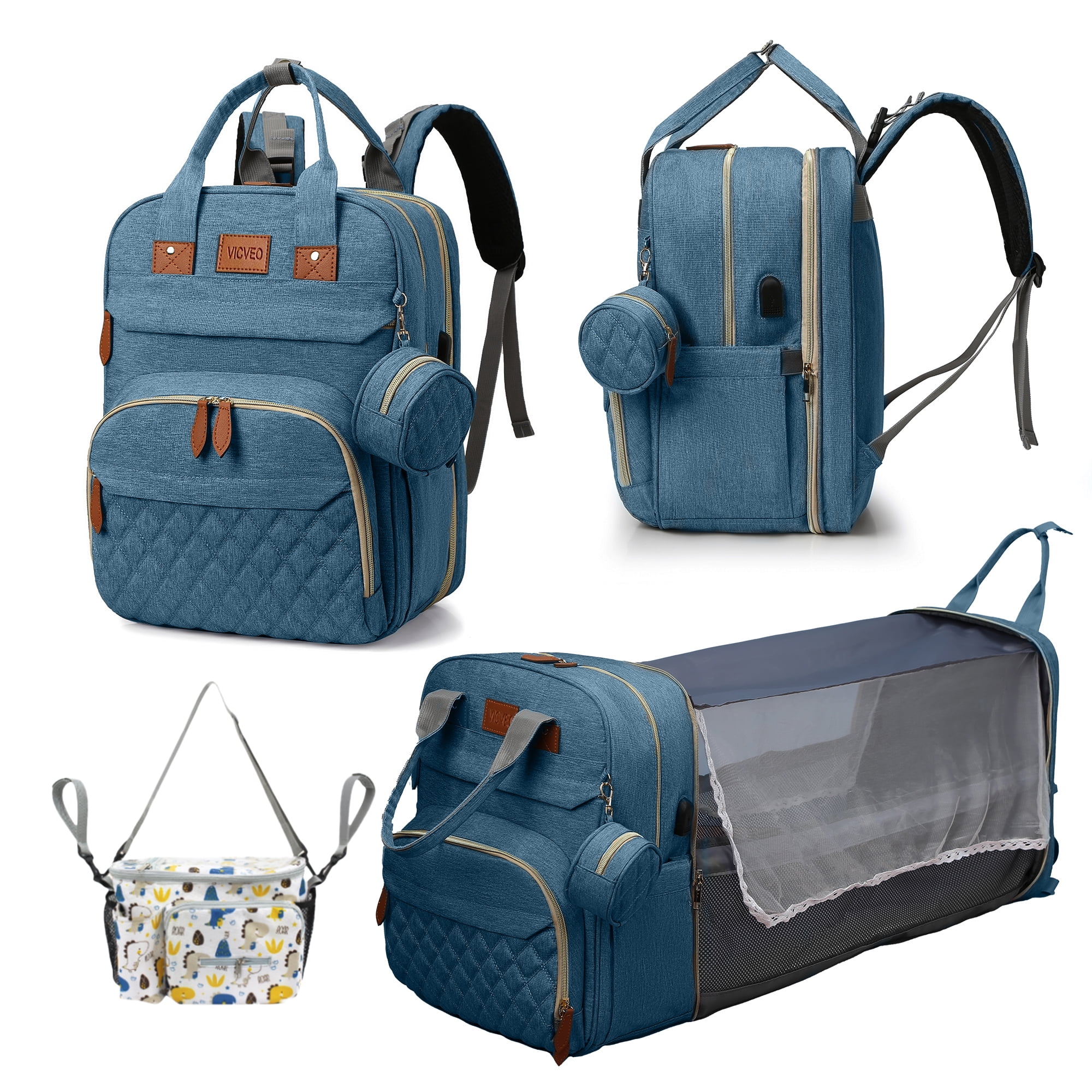 Diaper Bag with Changing Station, Large Travel Diaper Bag Backpack