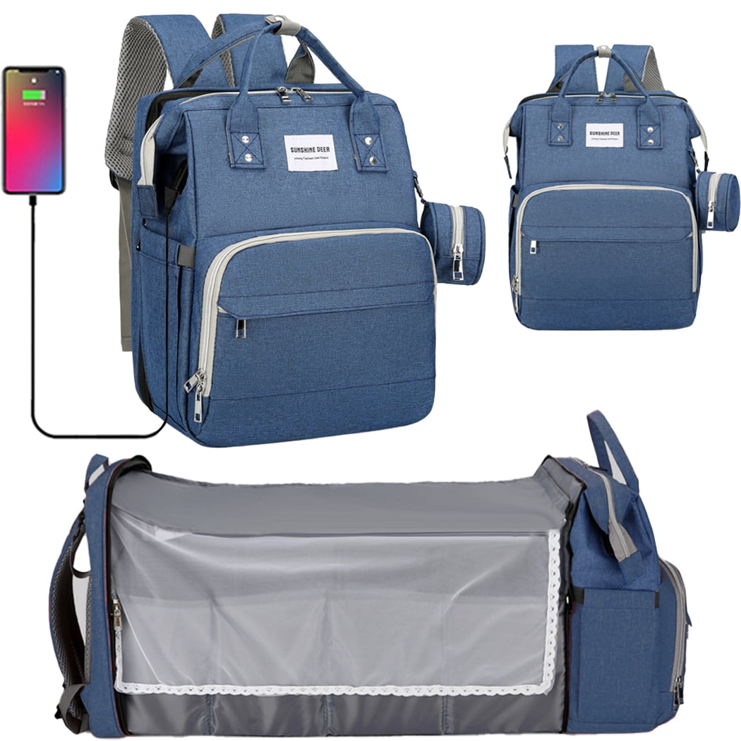 Diaper Bag Backpack, Diaper Bag with Changing Station, Large Capacity