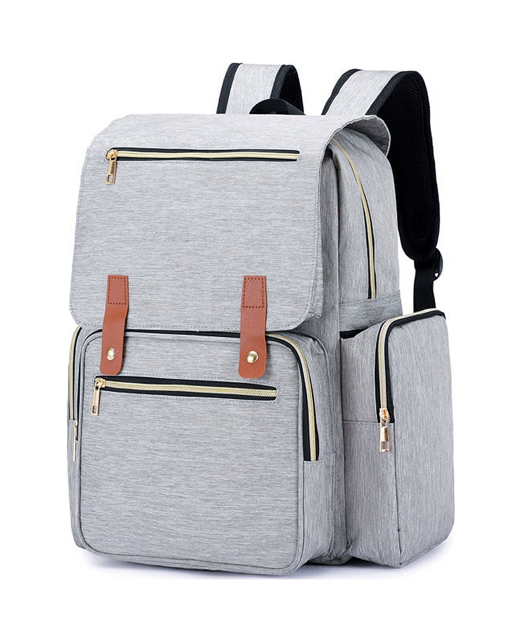 Diaper Bag Backpack Extra Large Capacity Multifunctional Bag for Maternity Nappy Travel Business Trip, Grey