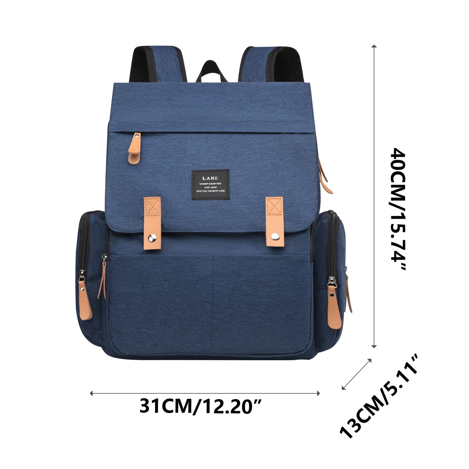 Diaper Bag Backpack For Mom Large Capacity Travel With Changer Pad Breastfeeding Organizer Maternity Bag Gray 31 cm x 13 cm x 40 cm