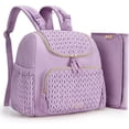 thumbnail image 1 of Diaper Bag Backpack Large Baby Bag for Boys Girls Quilted Travel Diaper Backpack with Changing Pad, Stroller Straps, 1 of 6