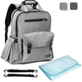 thumbnail image 1 of Diaper Bag Backpack Large Multifunctional Travel with Changing Pad Nappy Bag, 1 of 8