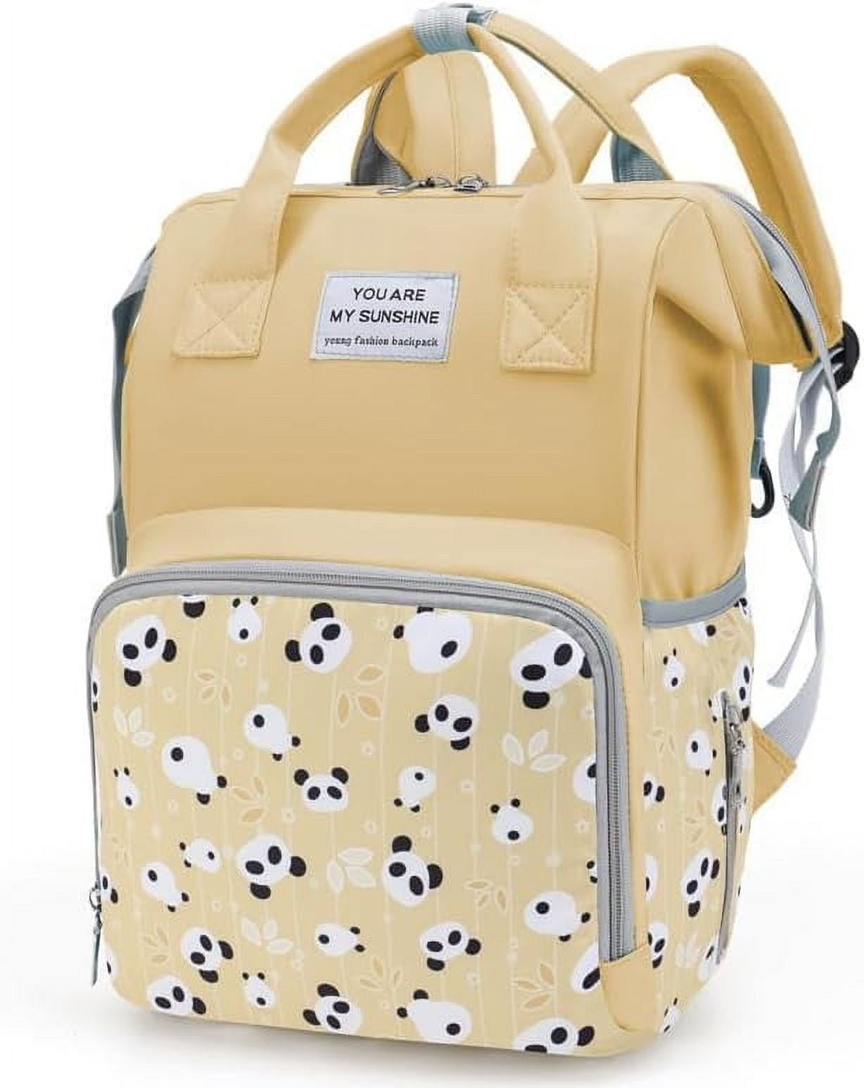 Diaper Bag Backpack for Moms - Diaper Bag Backpack for Girl - Multi-Function Diaper Bags for Baby Girl - Waterproof Baby Bag for Mom whit Insulated Pockets & Stroller Straps.