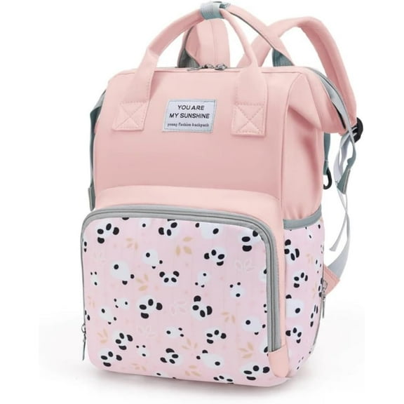 Diaper Bag Backpack for Moms - Diaper Bag Backpack for Girl - Multi-Function Diaper Bags for Baby Girl - Waterproof Baby Bag for Mom whit Insulated Pockets & Stroller Straps.