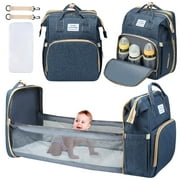 Diaper Bag Backpack, Novashion Multifunction 3 in 1 Waterproof Travel Back Pack, Baby Changing Bags with Changing Pad, Stroller Straps, Unisex, Blue
