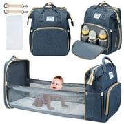 CAVEEN Diaper Bag Backpack,Multifunction 3 in 1 Waterproof Travel Back Pack,Baby Changing Bags with Changing Pad, Stroller Straps, Unisex, Grey